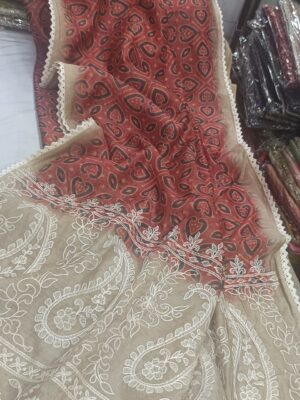 Soft Ajrakh Prints Chanderi Sarees (33)