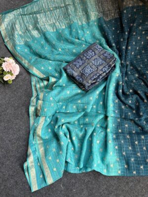 Exclusive Chinnon Sarees 2d Dyeing With Blouse (6)