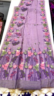 Munga Cotton Sarees With Elegant Floral Pallu (1)