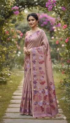 Munga Cotton Sarees With Elegant Floral Pallu (14)