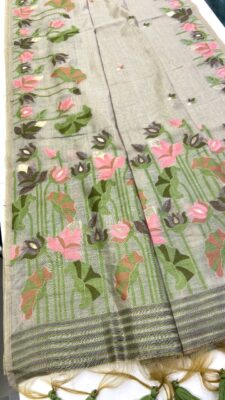 Munga Cotton Sarees With Elegant Floral Pallu (15)