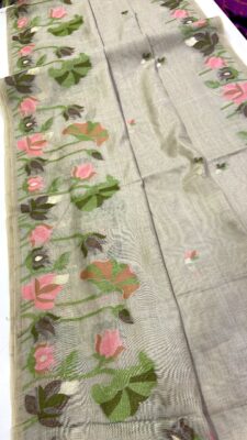Munga Cotton Sarees With Elegant Floral Pallu (16)