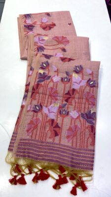 Munga Cotton Sarees With Elegant Floral Pallu (6)