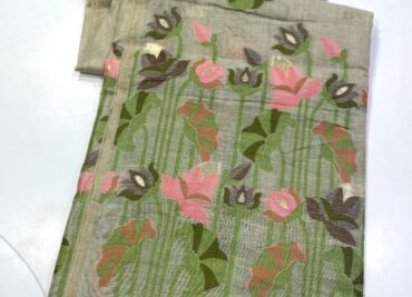 Munga Cotton Sarees With Elegant Floral Pallu (7)