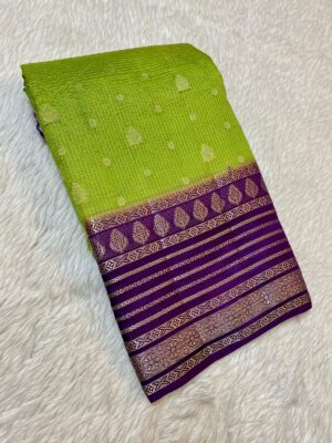 New Arrivals Mysore Silk Sarees With Blouse (9)