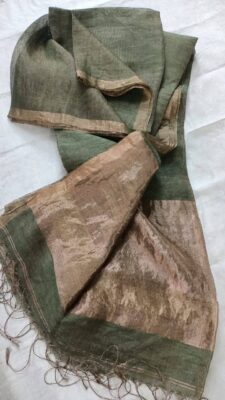 Plain Jayshree Tissue Line Linen Sarees (9)