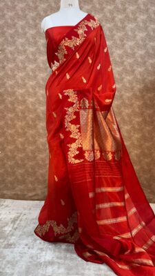 Pure Handloom Banarasi Raw Mango Silk Sarees (18)