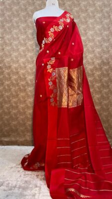 Pure Handloom Banarasi Raw Mango Silk Sarees (2)