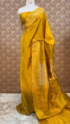 Pure Handloom Banarasi Raw Mango Silk Sarees (7)