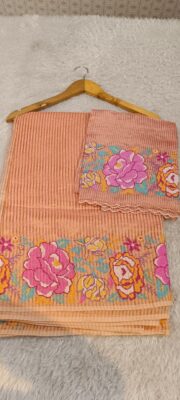 Pure Tissue Kora Embroidary Sarees (32)