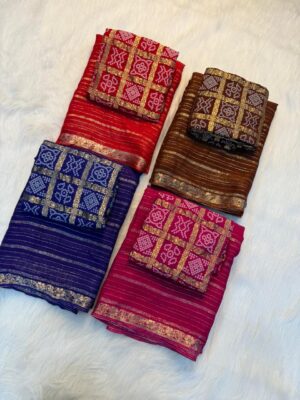 Pure Viscose Weaving Jacquard Sarees (1)