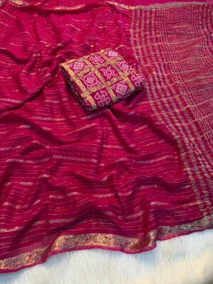Pure Viscose Weaving Jacquard Sarees (10)