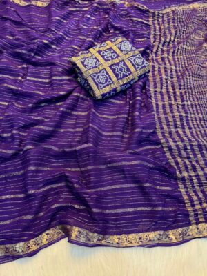 Pure Viscose Weaving Jacquard Sarees (4)