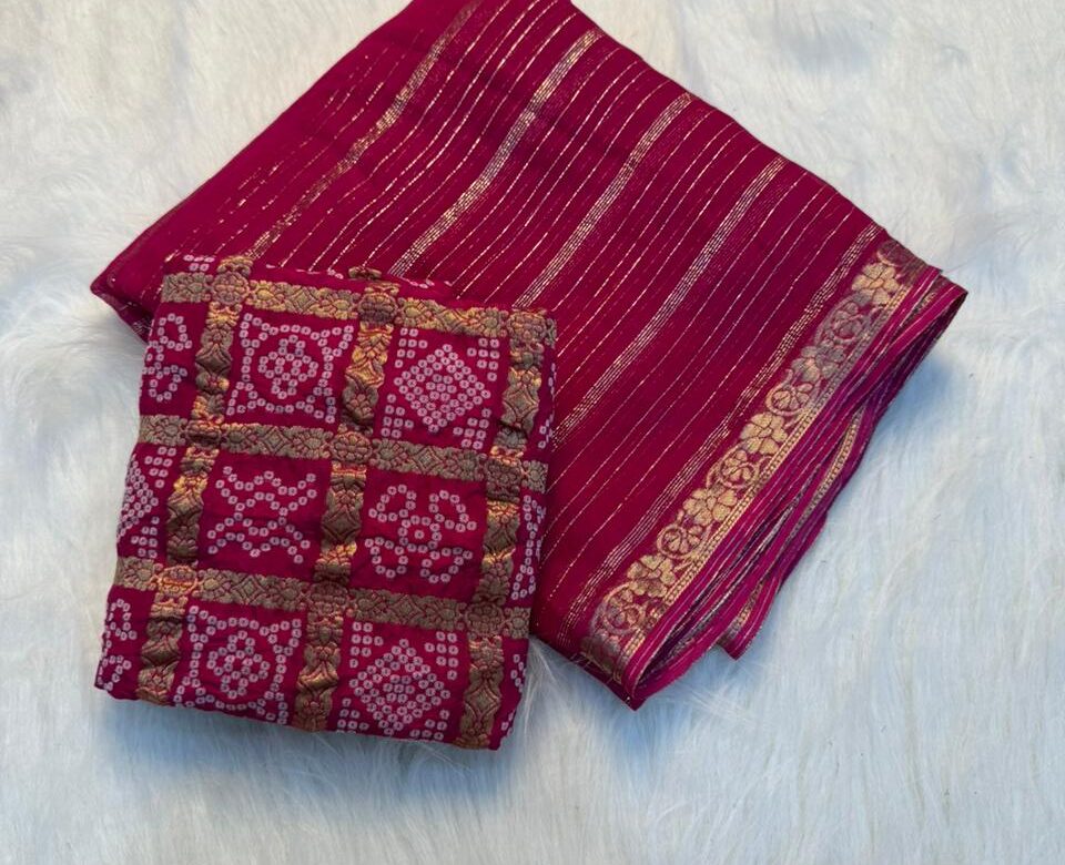 Pure Viscose Weaving Jacquard Sarees (5)