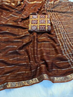 Pure Viscose Weaving Jacquard Sarees (8)