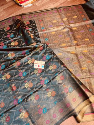 Tussar Munga Silk Banarasi Sarees (3)