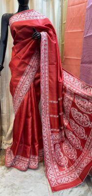 Tussar Silk Embroidary Ektara Sarees (1)