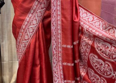 Tussar Silk Embroidary Ektara Sarees (1)