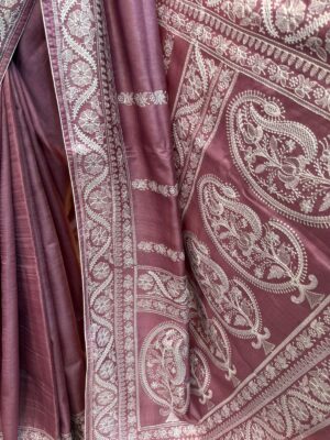 Tussar Silk Embroidary Ektara Sarees (12)