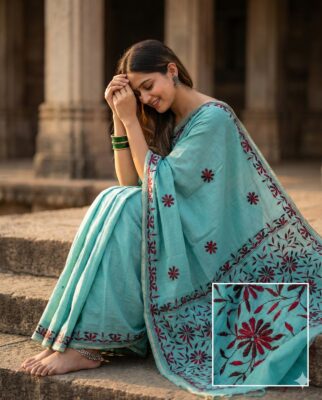 Chanderi Kathaiwari Embroidary Sarees (14)