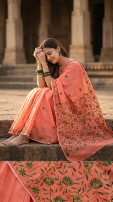 Chanderi Kathaiwari Embroidary Sarees (15)