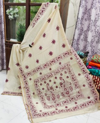 Chanderi Kathaiwari Embroidary Sarees (24)