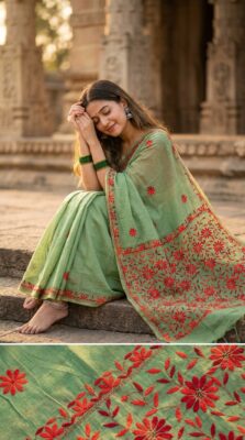 Chanderi Kathaiwari Embroidary Sarees (5)
