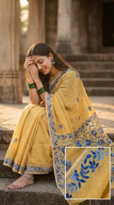 Chanderi Kathaiwari Embroidary Sarees (7)