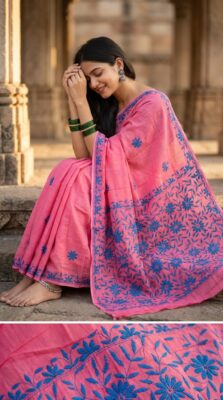 Chanderi Kathaiwari Embroidary Sarees (9)